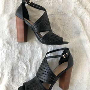 Laser Cut Block Sandals